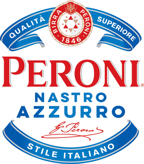 Logo for Peroni beverages provided at the festival.