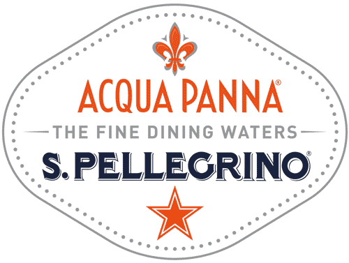 Logo for Acqua Panna (S. Pellegrino) beverages provided at the festival.